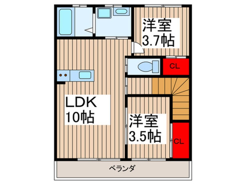 間取図 リ－ブルファイン吉川中央