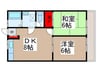 ブランメゾンフジ 2DKの間取り
