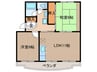 若宮ハイツ 2LDKの間取り