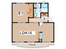 若宮ハイツ 1LDKの間取り