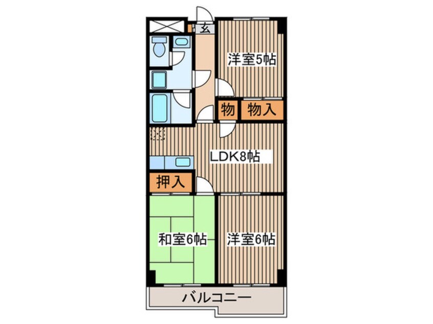 間取図 ベルジュールオーシャン