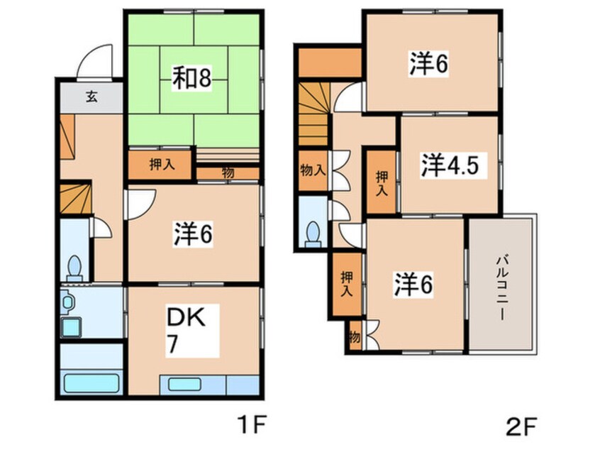 間取図 立野台貸家