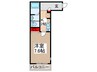 レザン東大成 1Kの間取り