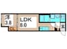 k1 apartments 1LDKの間取り