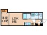 k1 apartments 1LDKの間取り
