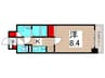 グランシャリオ 1Kの間取り