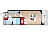 パークキューブ北松戸 1Kの間取り