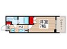 パークキューブ北松戸 1Kの間取り