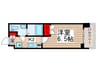 パークキューブ北松戸 1Kの間取り