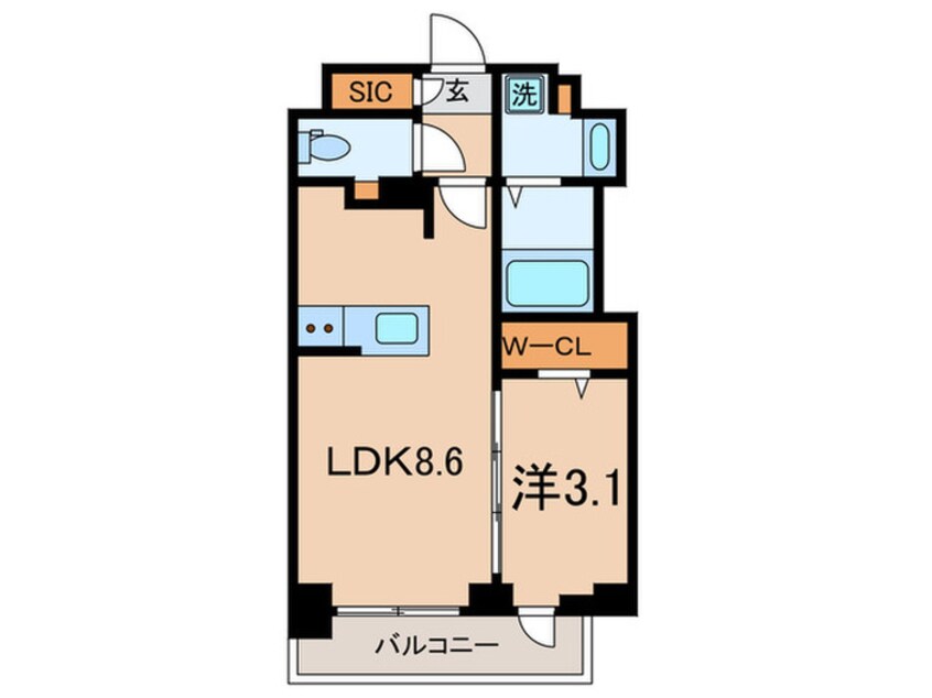 間取図 仮)クレストコート大岡山