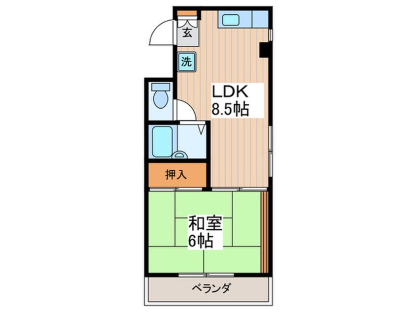 間取図 多摩川コ－ポ