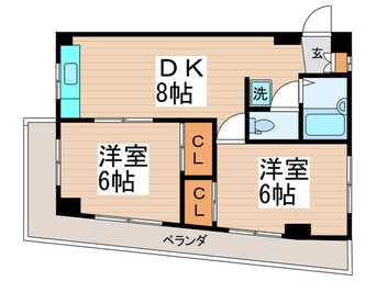 間取図 多摩川コ－ポ