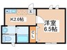 ジェミニウエスト　カラキダ 1Kの間取り