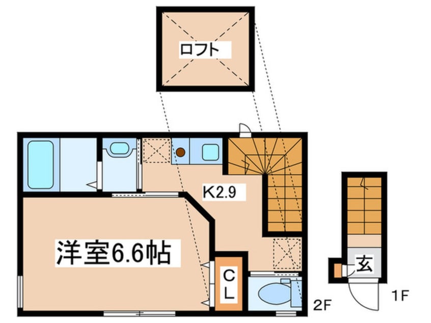 間取図 ジェミニウエスト　カラキダ