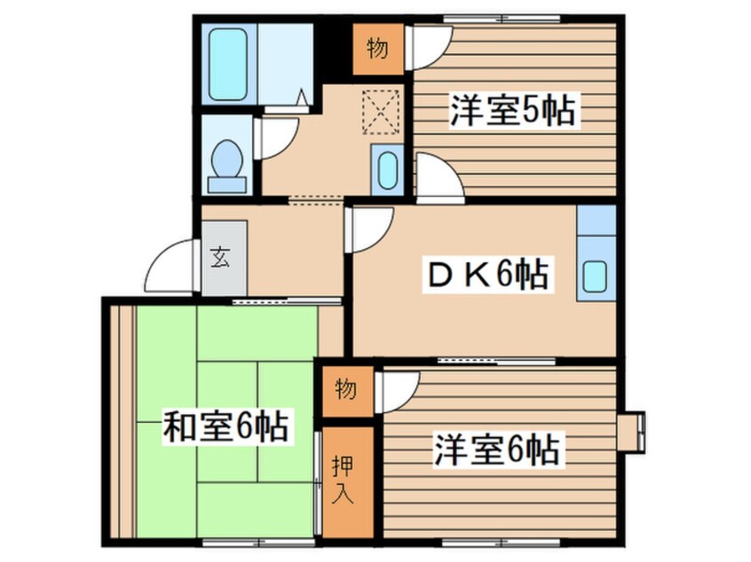 間取図 フラワ－コ－トＢ