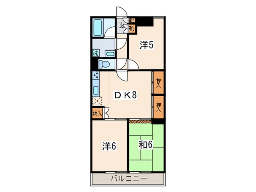 間取図 朝日プラザ大口(205)