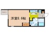 アレーロ目白Ⅱ 1Kの間取り
