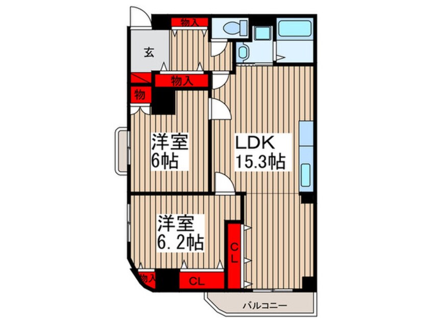 間取図 ル－レル大和田