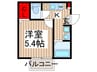 シャルマン指扇 1Kの間取り