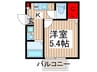 シャルマン指扇 1Kの間取り