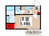 シャルマン指扇 1Kの間取り