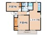 ラ・サカヤD 2LDKの間取り
