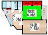 川口ビル 2Kの間取り