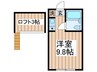 ニューコートくぬぎ山 1Rの間取り