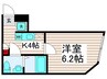 ガレット 1Kの間取り