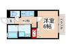 パルティール海楽 1Kの間取り
