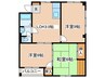 落合マンション 3LDKの間取り