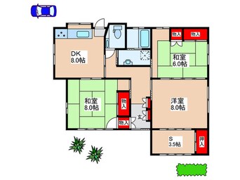 間取図 武蔵村山市大南5丁目貸家