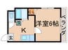 はなぶさマンション第２ 1Kの間取り
