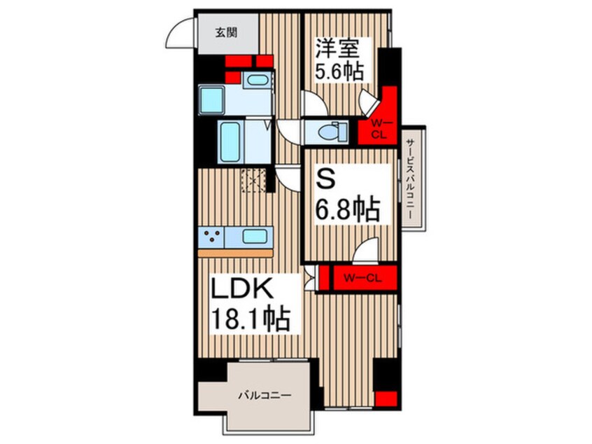 間取図 Calm Residence Prologue