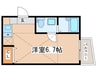 アザレア湘南 1Rの間取り