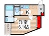 ＣＲＡＳＴＩＮＥ常盤平 1Kの間取り
