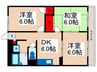 ライフ２１Ｂ棟 3DKの間取り
