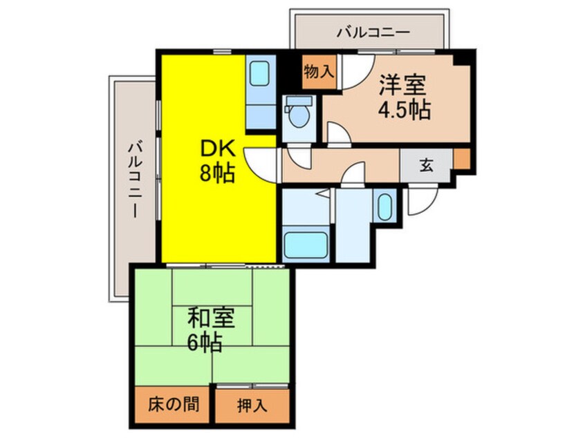 間取図 常盤台第2ローヤルコーポ(301)