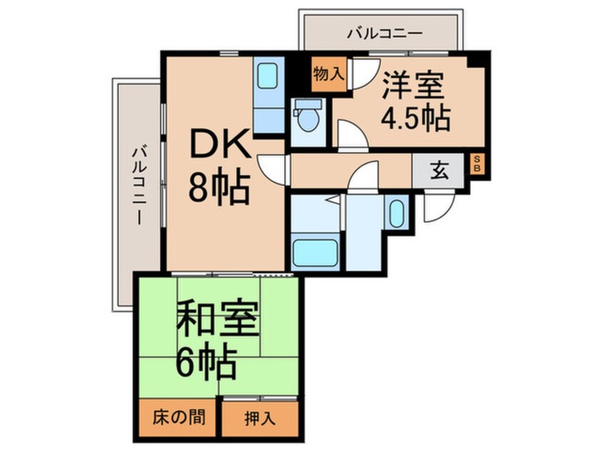 間取図 常盤台第2ローヤルコーポ(301)