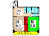 コートアオイ 2DKの間取り
