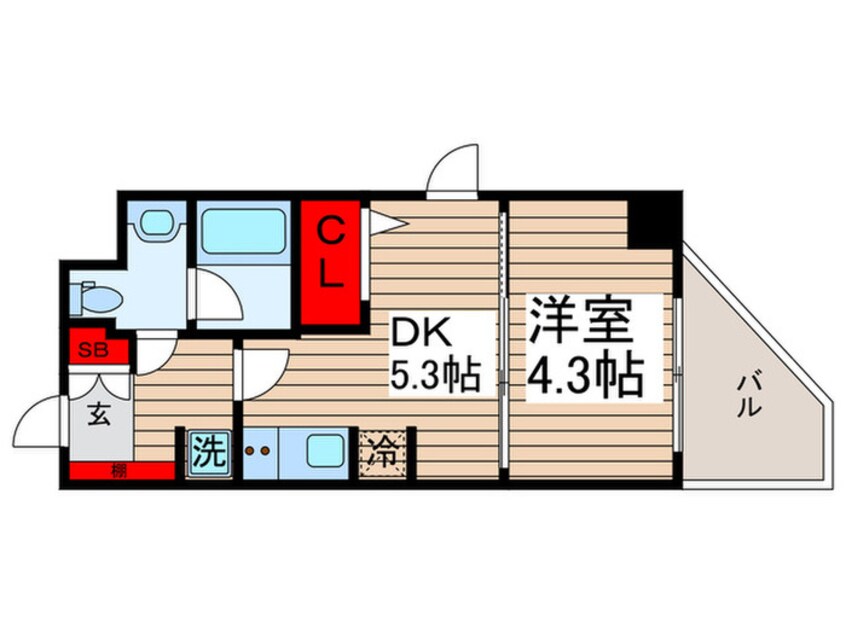 間取図 ＣＲＥＡＬ門前仲町Ⅱ