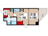 ＣＲＥＡＬ門前仲町Ⅱ 1DKの間取り