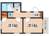 サンケンパレス府中宮西パ－ト５ 2Kの間取り