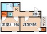 サンケンパレス府中宮西パ－ト５ 2Kの間取り