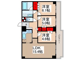 間取図 グランデュオ北街区（３１１）