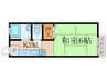 メイプルイン 1Kの間取り