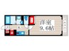 セカンドステ－ジ 1Kの間取り