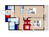 Regalo　Natsume 1LDKの間取り