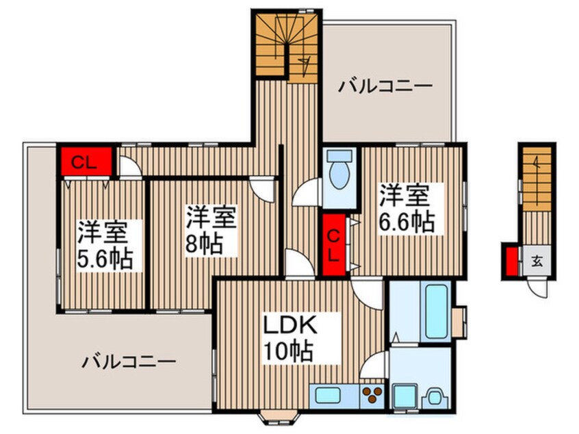 間取図 水元邸貸家