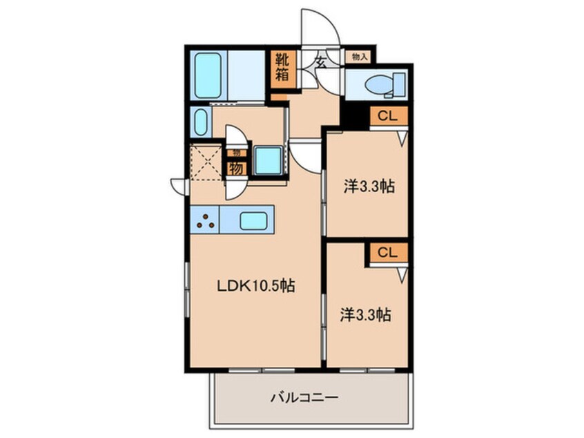 間取図 ラ・ポルタ中野